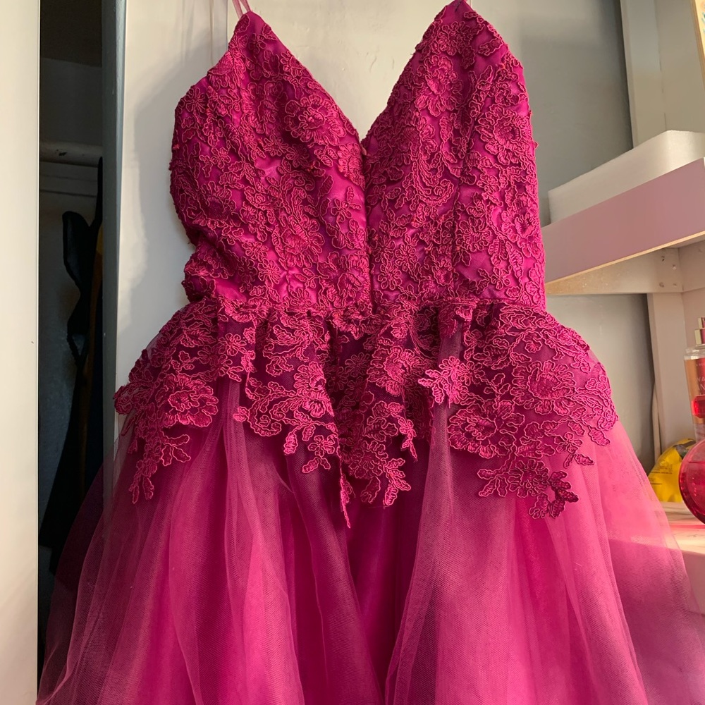Burgandy Handmade Dress